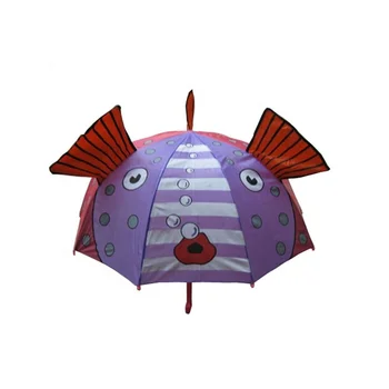 可爱的动物形状 18英寸 * 8k 手动打开带塑料柄的儿童伞