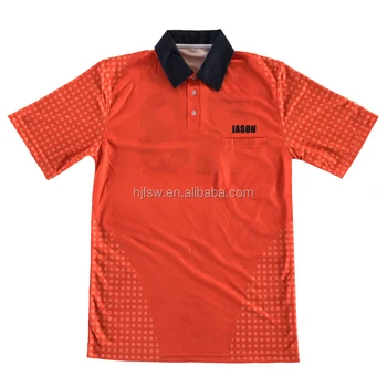 Polo Shirt Cricket Jersey Orange Color 