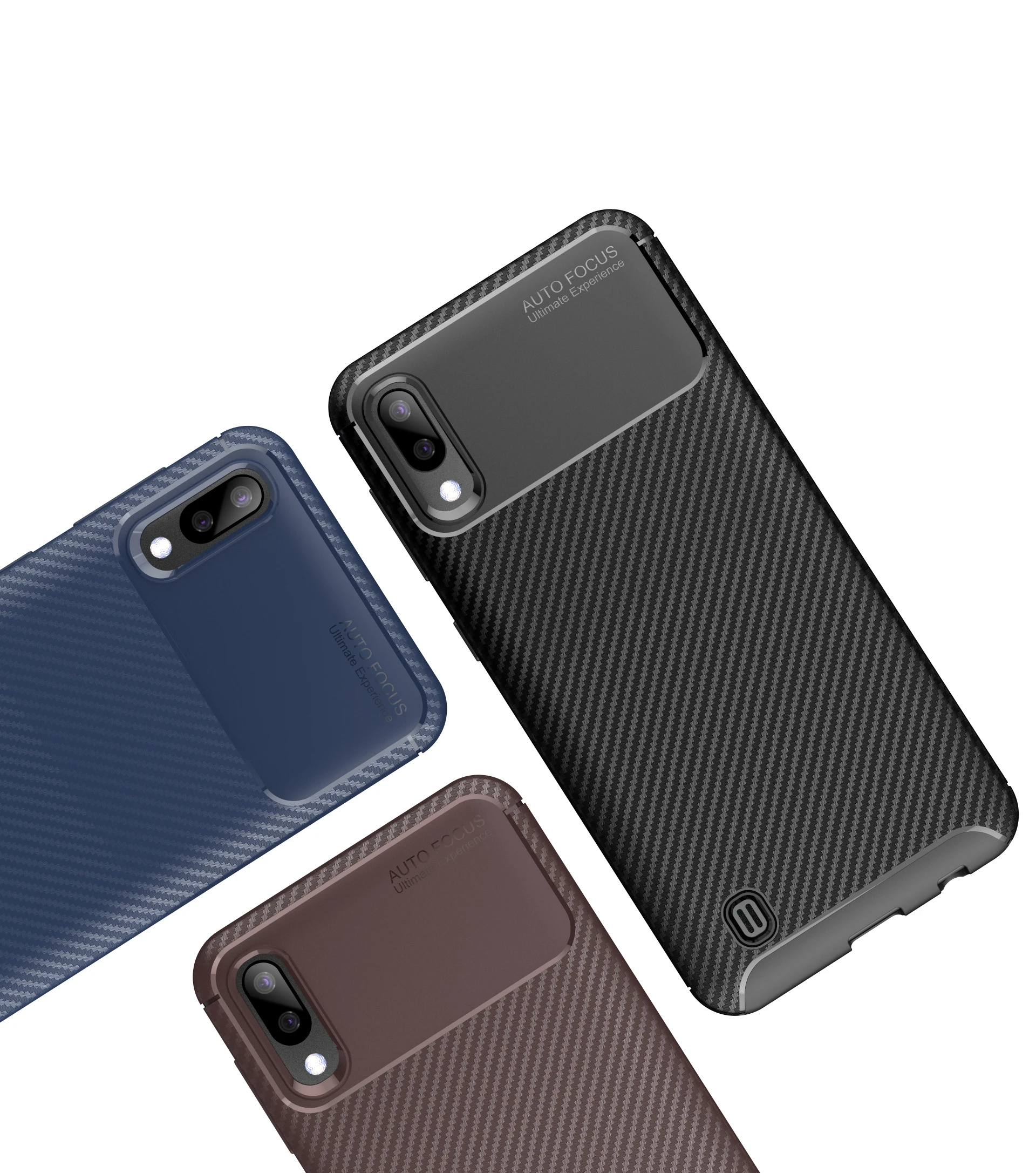 New Premium Shock Protection Carbon Fiber Skin TPU Silicone Case For Samsung galaxy M10