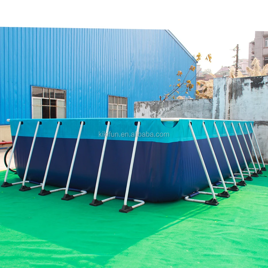 Durable Pvc 0.9 Tarpaulin Rectangular Above Ground Swimming Pool With