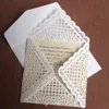 Newest Design Laser Cut Blank Wedding Invitation Card and Envelopes