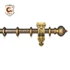 Factory price carved designer curtain rod for windows