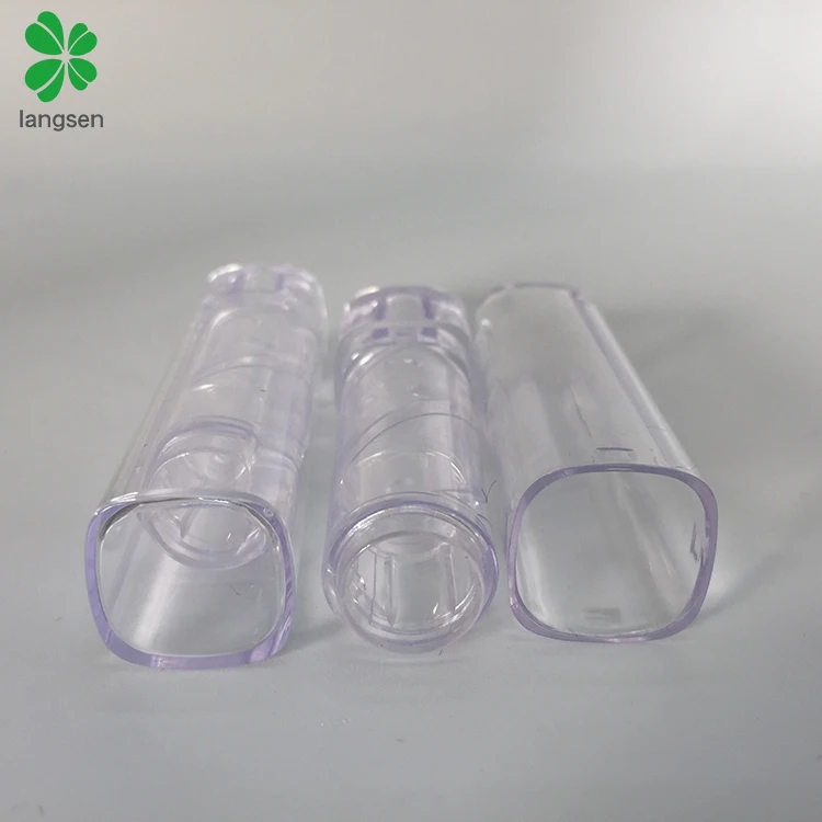 Recycled plastic clear lipstick tube