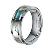 High quality fashion men jewelry shell inlay tungsten carbide ring