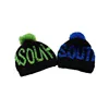 Winter Beanies Knitted Acrylic Hats Mix Colors Skullies And Beanies Knit Big Pompom Caps Beanie