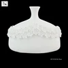 wholesale handmade brilliant sculptural collection ceramic bone china flower vase hollow design
