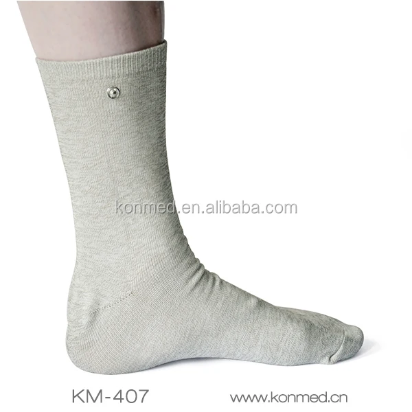 Electric Vibrating Massage Free Size Silver Fiber Conductive Tens Socks