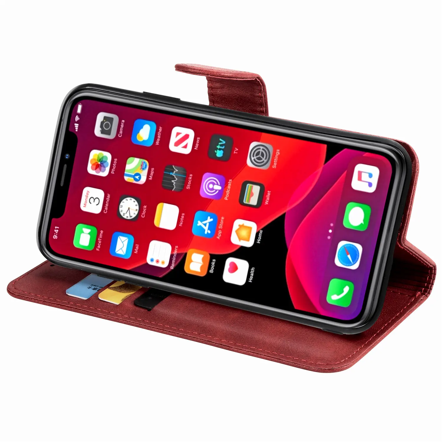 Leather Case For iPhone 2019 5.8" 6.5" X XS MAX XR 5 5S SE 6 6S 7 8 Plus Luxury Retro Flip Cover Funda