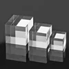 Cube acrylic block brick printed logo sign block holder, square solid block with braning logo