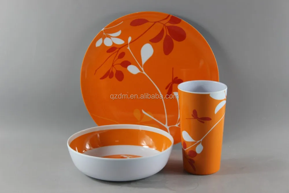 Hot Sale 4 Pieces Melamine Dinner Set