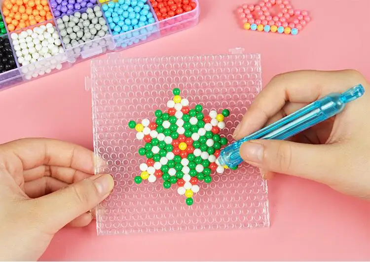 Educational Toy 3d Diy Water Magic Beads Puzzle With Spray Crystal ...