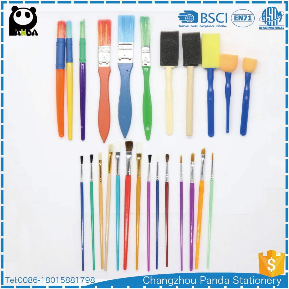 5pcs Colorful Nylon Paint Brush With Colorful Plastic Handle Buy
