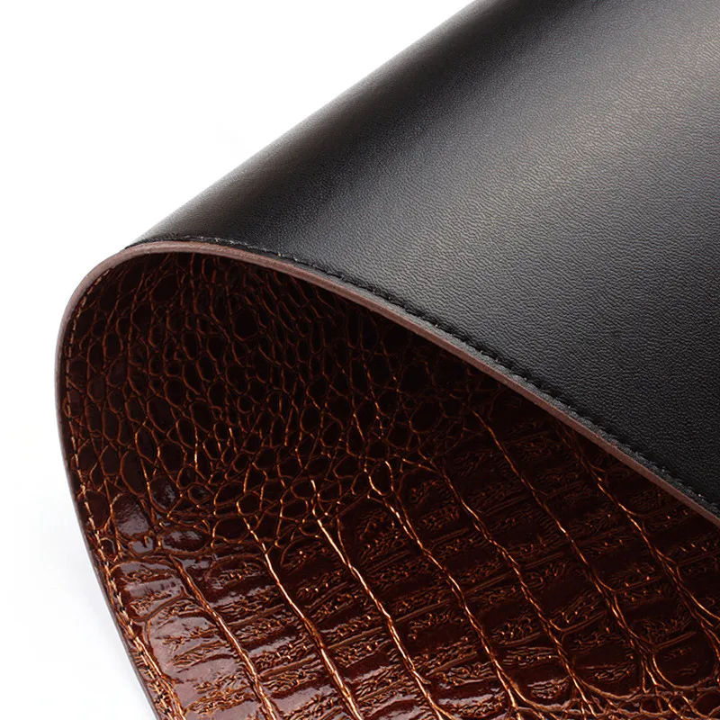 Waterproof Nice Crocodile Pattern Faux Leather Placemats Custom Made