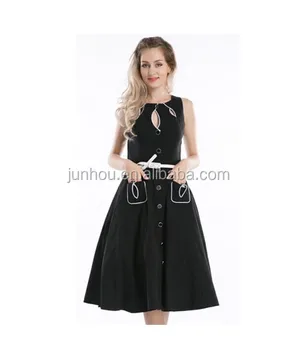 black dress with white belt