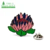 custom made cheap bulk caduceus emoji puzzle piece circle crystal lotus magnetic lapel pin badge holder with screw and nut