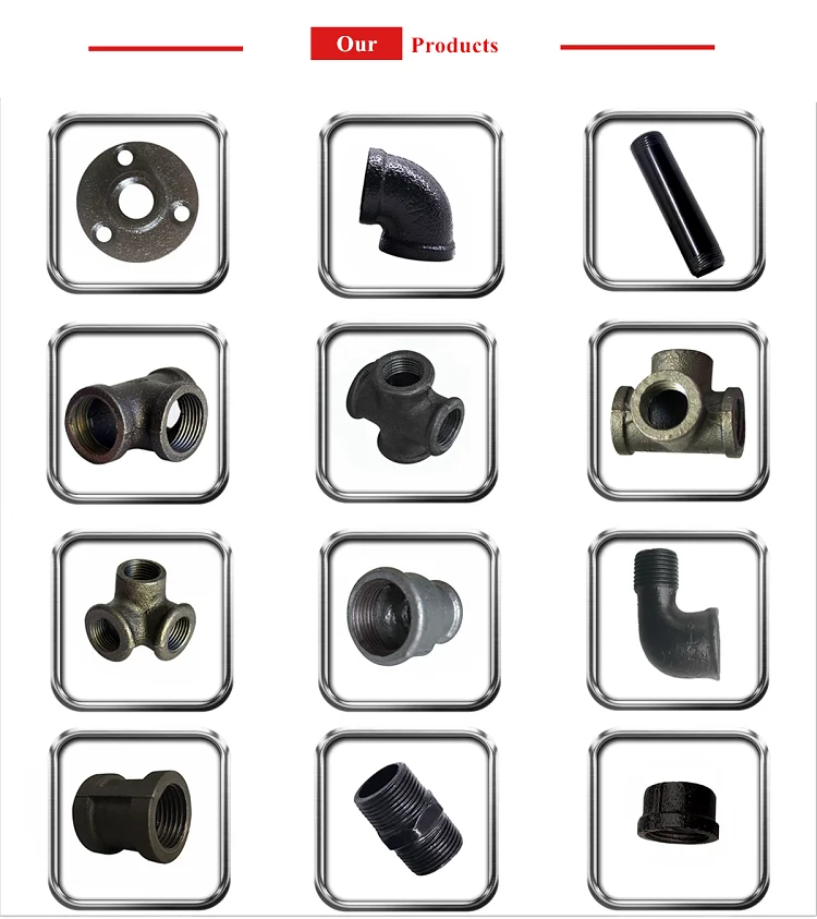3/4'' Black Malleable Cast Iron Pipe Tee Fitting Buy Pipe Tee Fitting