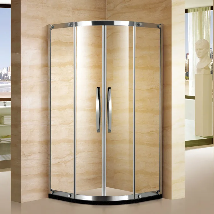 Stainless Steel Framed Shower Cubicle With Double Sliding Door S6064