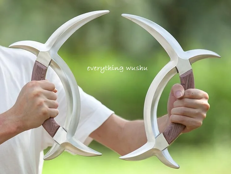 Wushu Double Deer Horns Ba Gua Yue Zi Wu Yuan Yang Wu Bagua Deer Horns