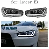 Vland factory car headlights for Lancer EX 2008-2015 LED light bar DRL head lights