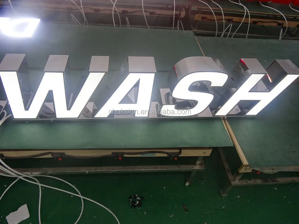 Free Standing Custom Stainless Steel Front Lit Led Letter Sign! - Buy