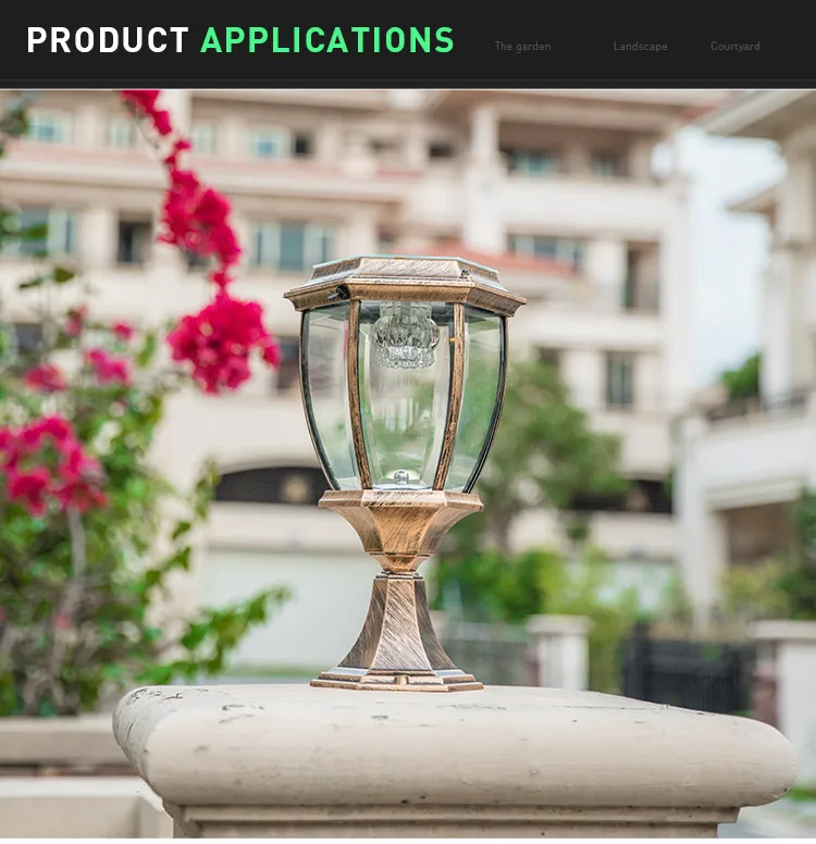 IP55 Outdoor Aluminum Auto On Off Waterproof Led Solar Post Cap Light
