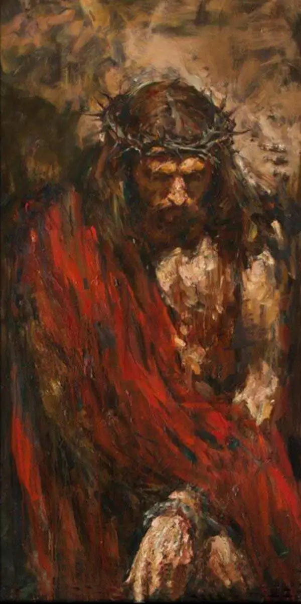 Osm Art Handmade Abstract Portrait Paintings Modern Large Artwork Wall Decor Hand-painted Canvas Jesus Christ Figure Knife Oil Paintings