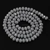 CR5049 Wholesale grey gray solid colour crystal glass faceted abacus rondelle beads