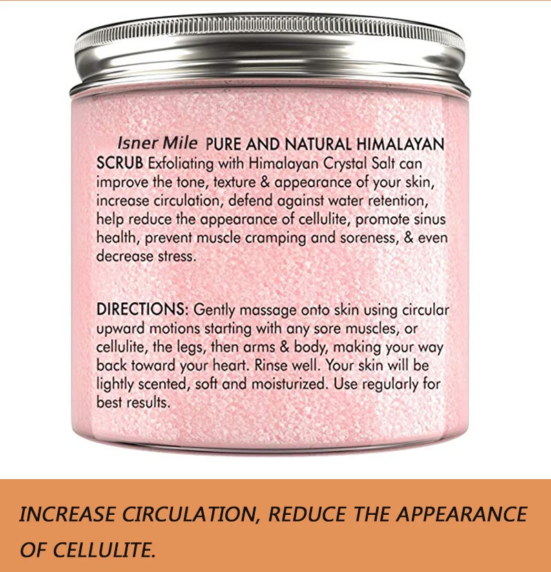 Body Care Naturally Brighten Exfoliate Innovative Formula Pure Pink Himalayan Salt scrub
