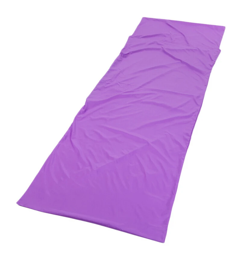Premium Silk Cotton Blend Sleeping Bag Liner With Builtin Pillow Case