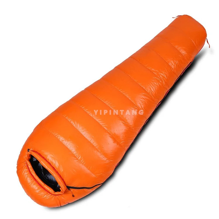 2019 Camping Mummy Feathers Duck Down Sleeping Bag For Cold Weather