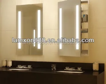 Wall Mounted Bathroom Led Mirror Cabinet Sliding Door Mirror