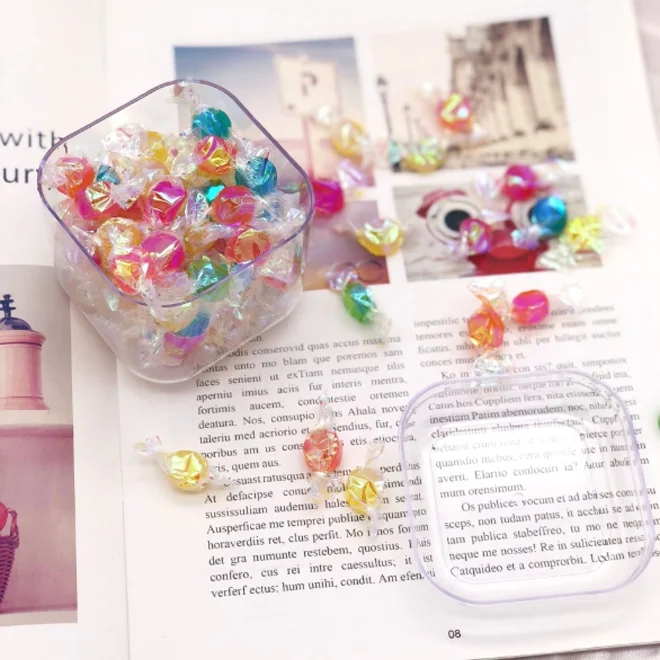 450ml 16oz Wholesale Plastic Food storage Transparent square PS candy box for Confectionery packaging with lid