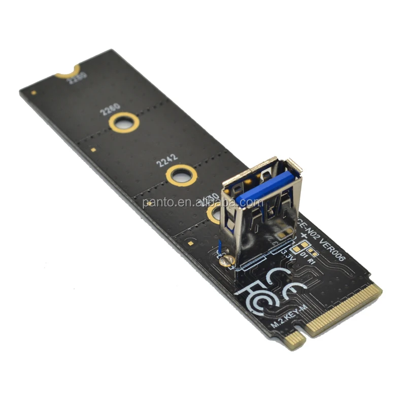 Panto Latest M.2 Pcie Riser 60cm M.2 Ngff Key M To 16x Riser Card - Buy ...