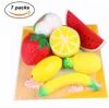 7pc Slow Rising Squishy Fruit Shape Stress Toy