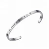 Hot Selling Cheap Shiny CZ Fashion She Believed She Could So She Did Bracelet Custom Logo 4mm Stainless Steel Engravable Bangle