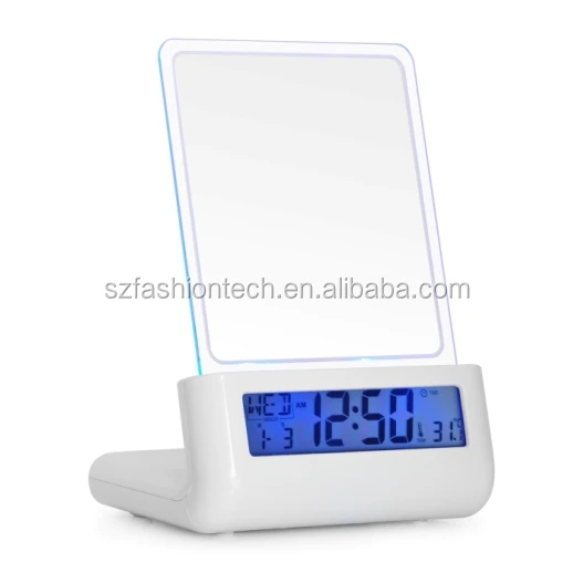 Talking Message Board LCD Alarm Clock with LED backlight / LCD calender with USB hub