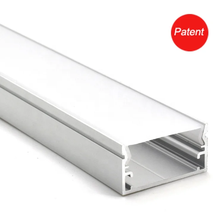 Aluminum extrusion track profile with flat pc diffuser for led strip tape