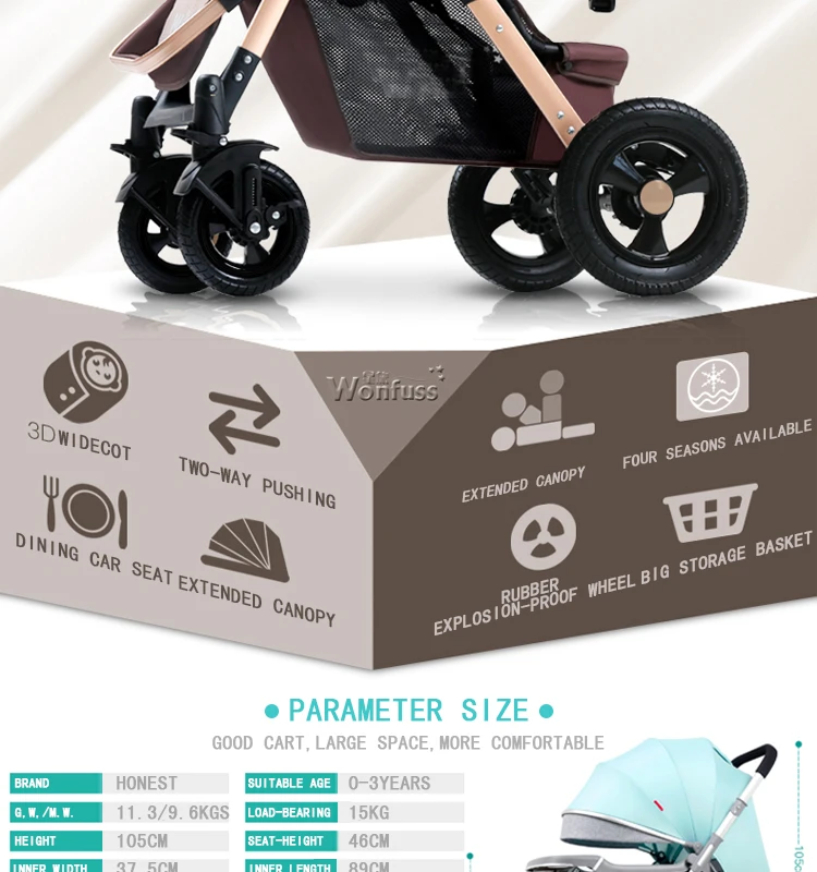 2022 Eva Wheels Baby Pram Linked Brake System Big Baby Stroller 258 Buy Eva Wheels Baby Pram