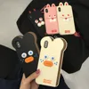 Cute 3D Cartoon Convex Bread Monster For iPhoneX XR XS Silicone Soft Shell Mobile Phone Case For iPhone7 8 6 6S Cover