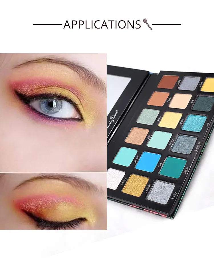 Natural Herbal High Quality Eyeshadow Palette 18 Color High Pigment