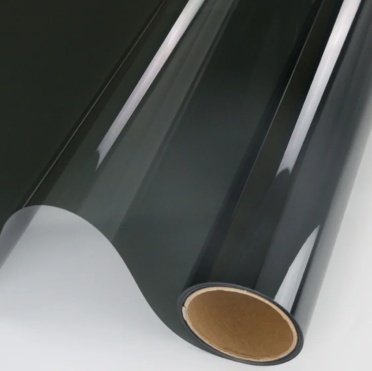 1py Black Car Window Uv Protection Adhesive Tint Film Sun Shade Wrap