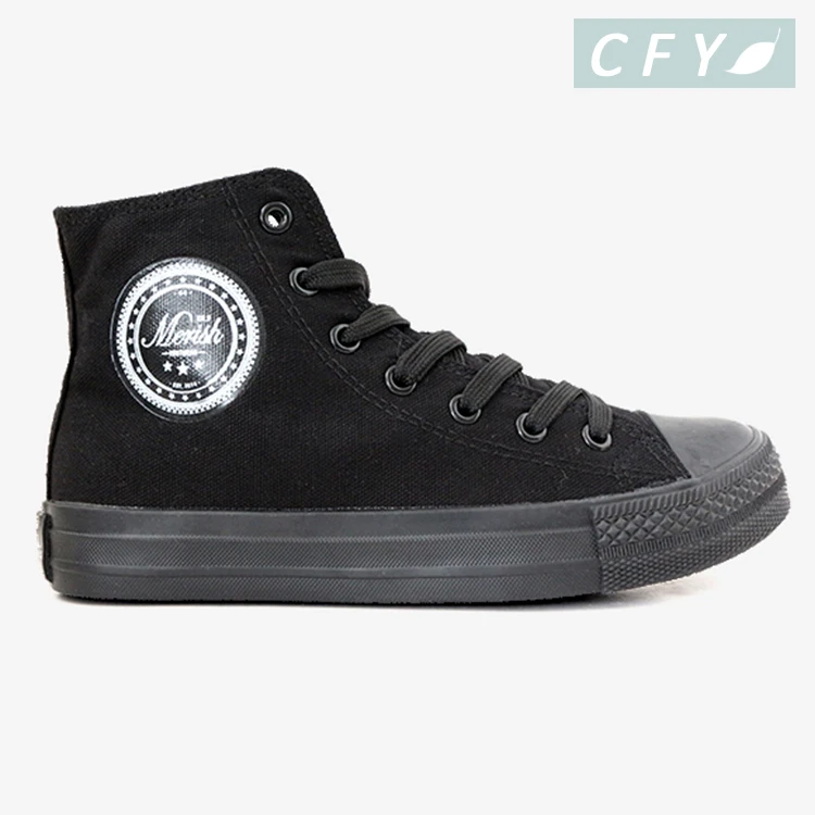 womens black canvas trainers