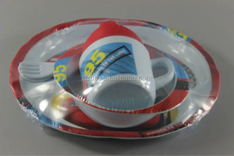 Food Grade 100% Melamine Dinner Sets For Children