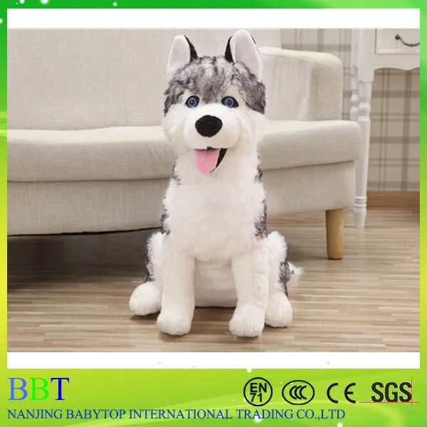 white husky plush toy