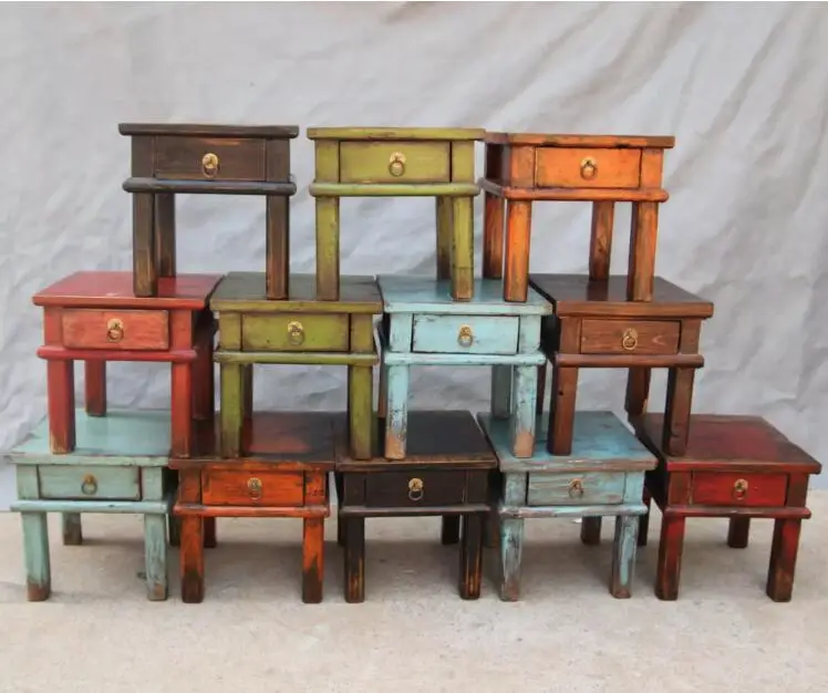 Chinese antique vintage furniture rustic recycle wood children stool baby stool kids stool