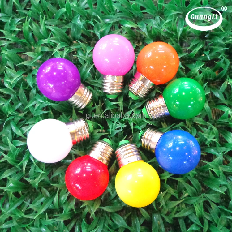 Popular night light decoration in door e27 b22 1w color led bulb housing G45 P4 5SMD many colors for your choice