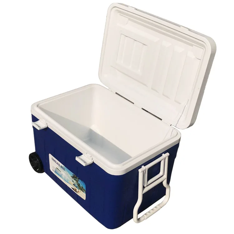 90l Good Price Plastic Icebox Large Eps Ice Chest Cooler With Wheel