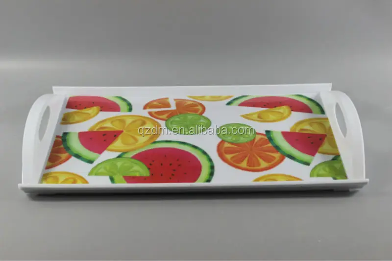 Watermelon Print Melamine Serving Trays For Fruit