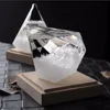 Amymami Storm Glass Weather Predictor,Creative Stylish Weather Station Forecaster Storm Glass Bottles Barometer With Wood Base