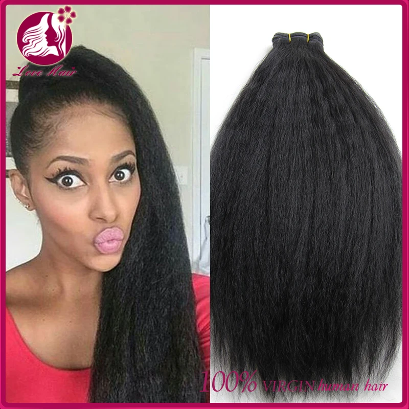 2016 Best Selling Hair Weave Kinky Straight Human Hair Peruvian